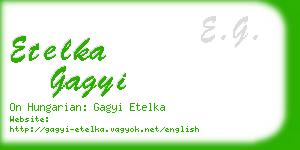 etelka gagyi business card